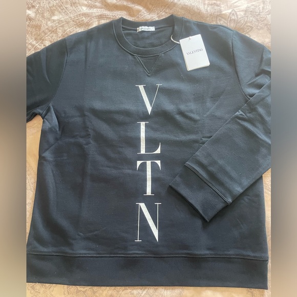 Valentino VLTN Print Men Black Jersey Jumper Sz L - Picture 6 of 9